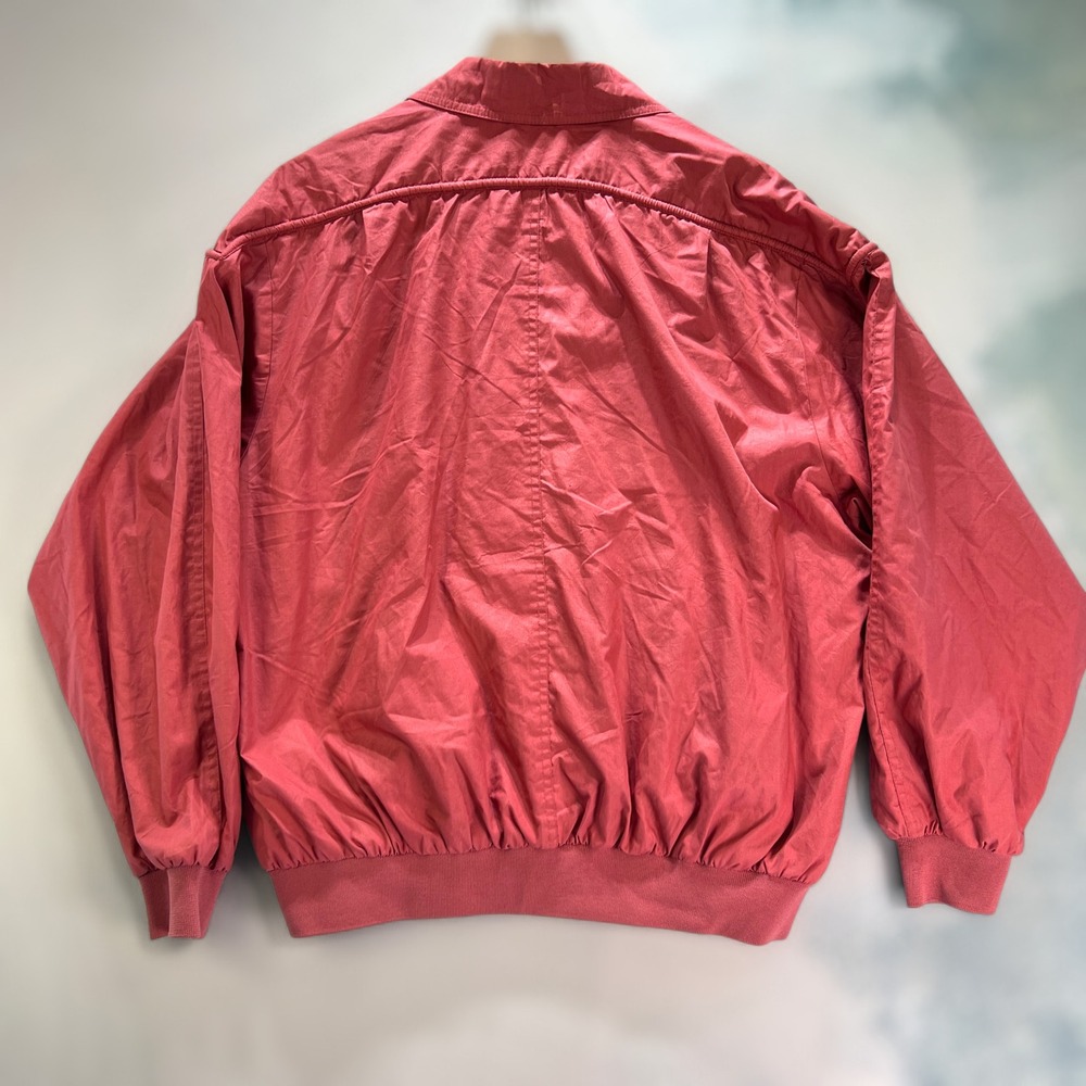 VTG Peter England Mens XL Windbreaker Jacket Pink Full Zip Lightweight Outerwear - Picture 6 of 13